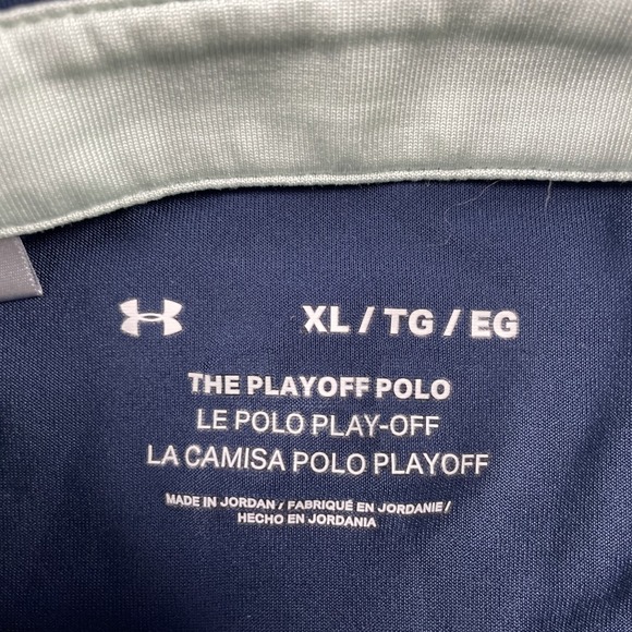 Under Armour Shirt Size XL The Playoff Polo Golf Color Block Mens UA‎ - Picture 3 of 9
